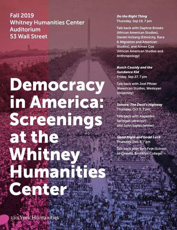 Democracy in America Screenings for Fall 2019